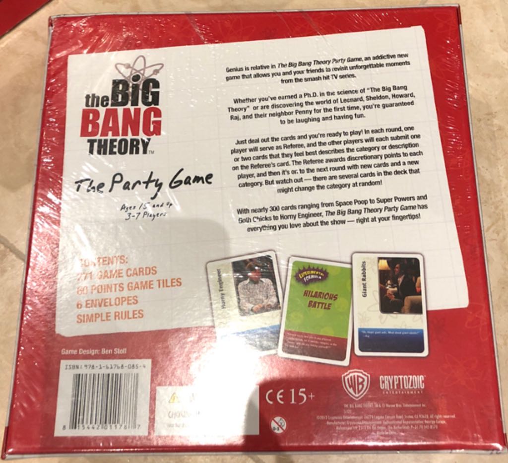 Big Bang Theory The Party Game, The  (3-7) board game collectible [Barcode 815442011787] - Main Image 2