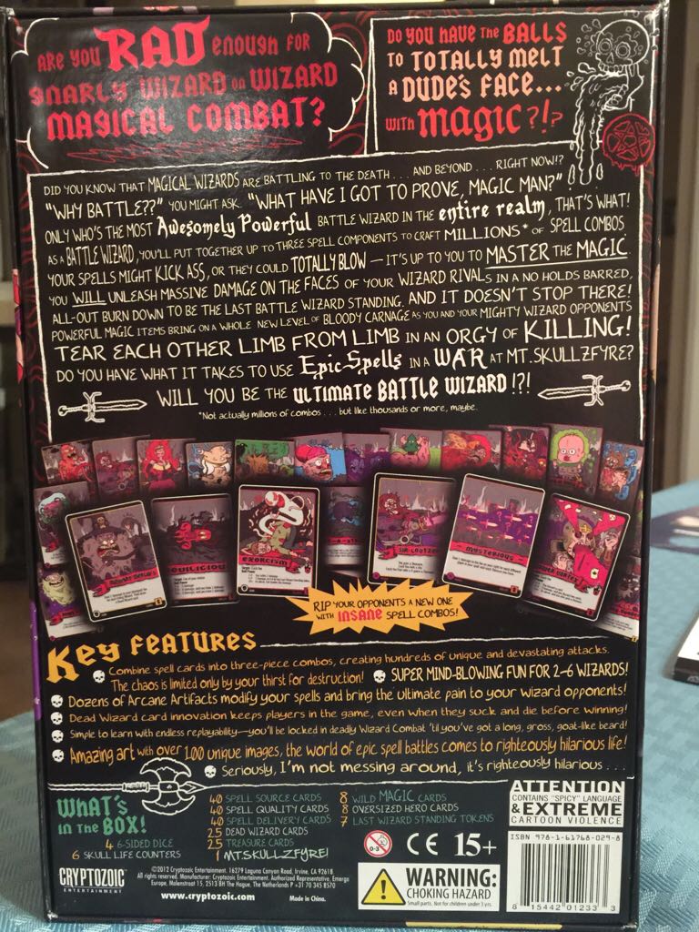 Epic Spells Wars of the Battle Wizards: Duel at Mt. Skullfyre  (2-6) board game collectible [Barcode 815442012333] - Main Image 2