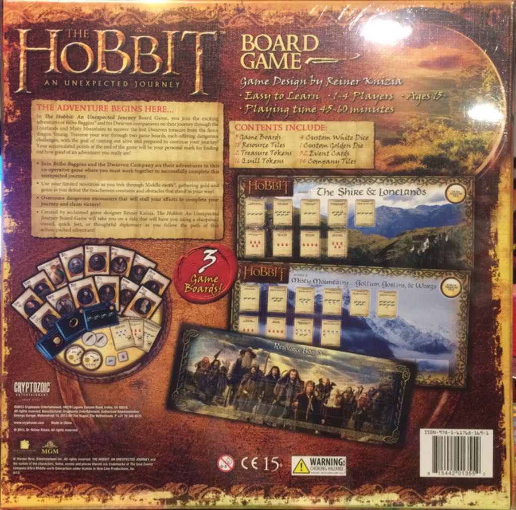 The Hobbit An Unexpected Journey  (1-4) board game collectible [Barcode 815442013552] - Main Image 2