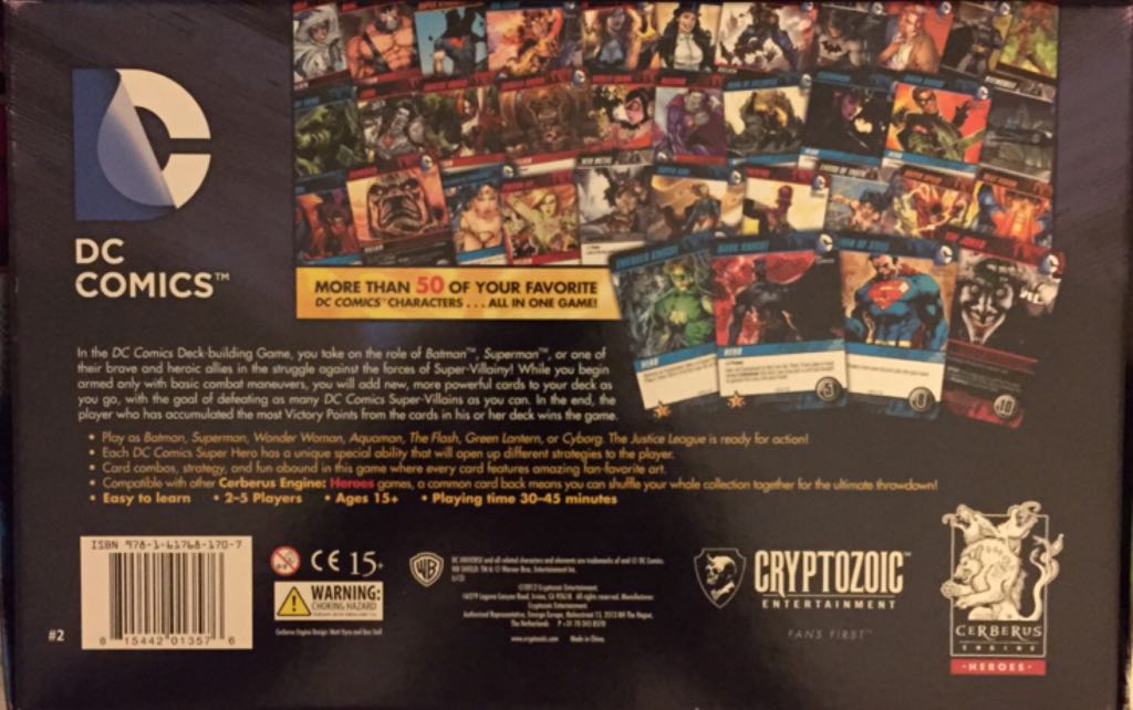 DC Deck-Building Game  (2-5) board game collectible [Barcode 815442013576] - Main Image 2