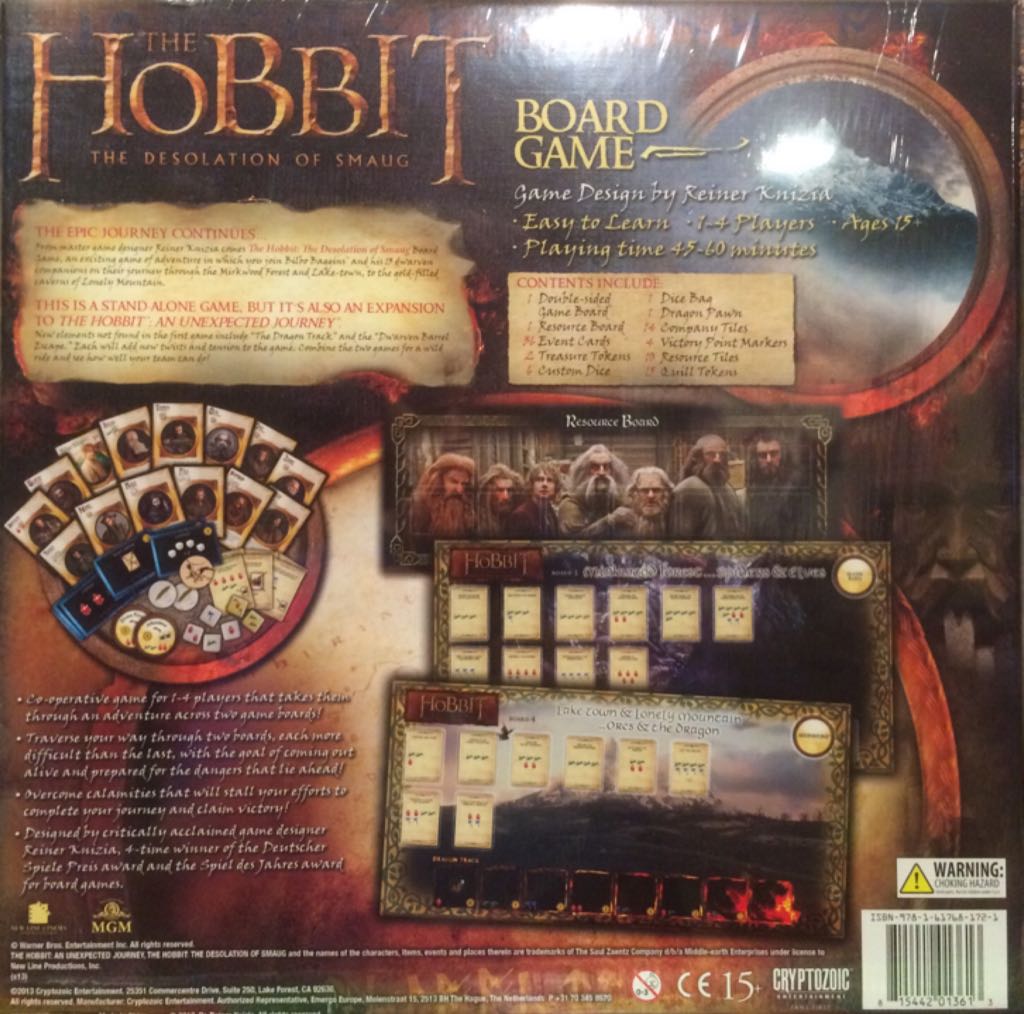 The Hobbit The Desolation Of Smaug  (1-4) board game collectible [Barcode 815442013613] - Main Image 2