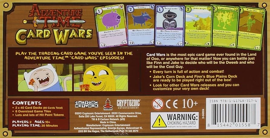 Adventure Time Card Wars: Finn Vs. Jake  (2) board game collectible [Barcode 815442015587] - Main Image 2