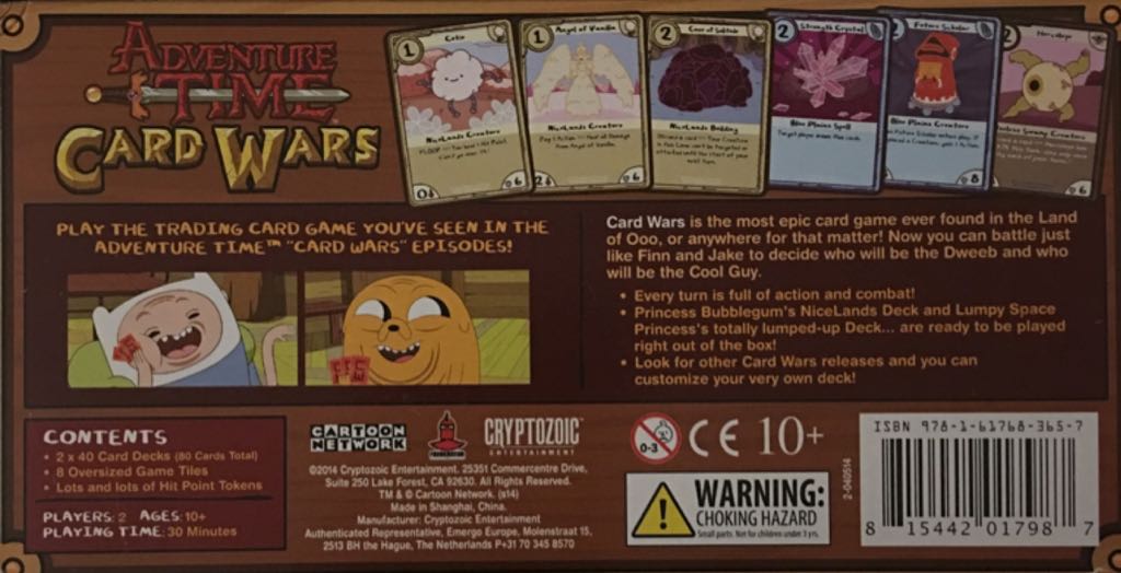 Adventure Time Card Wars: Princess Bubblegum Vs. Lumpy Space Princess  (2) board game collectible [Barcode 815442017987] - Main Image 2