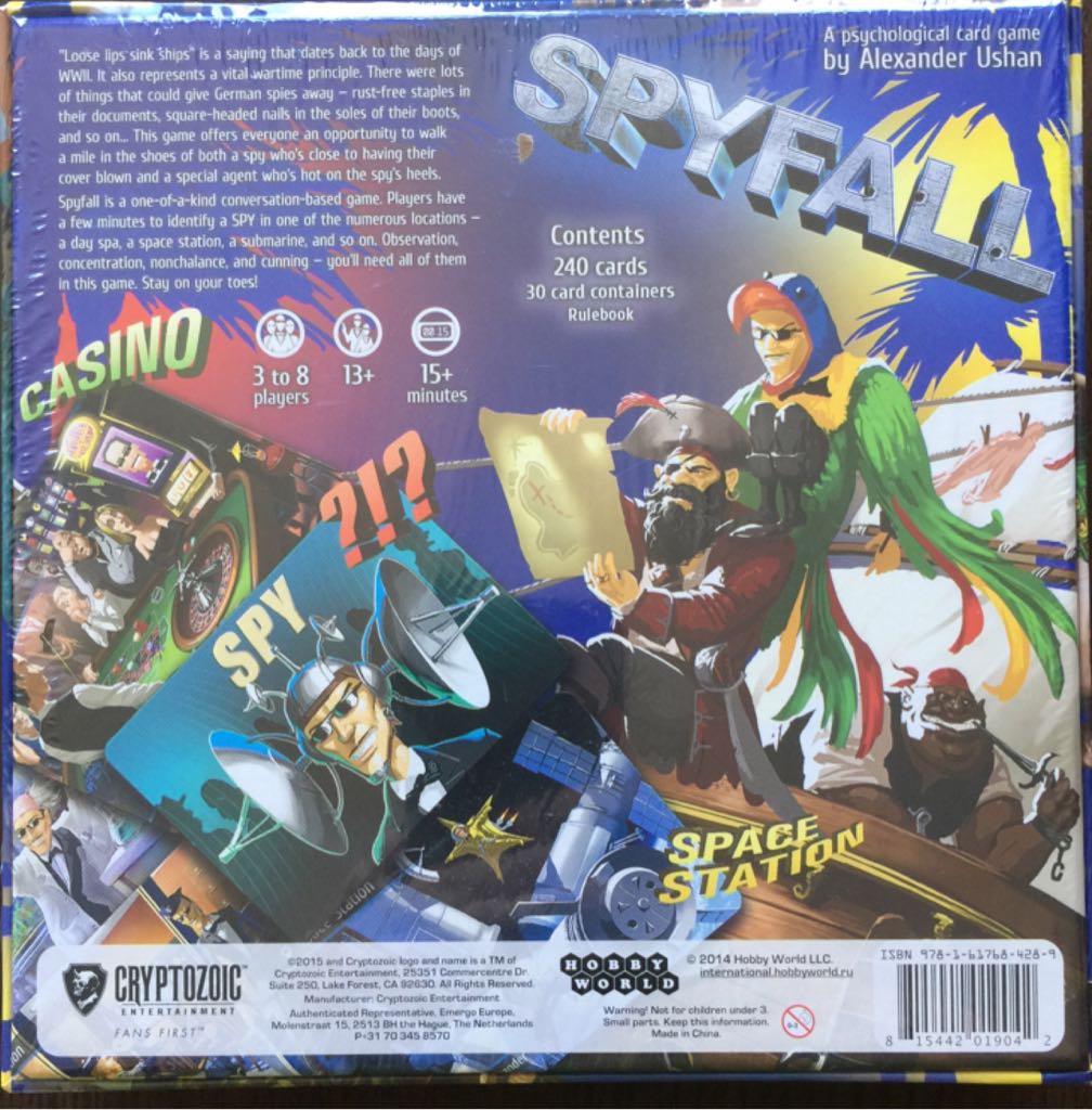 Spyfall  (3-8) board game collectible [Barcode 815442019042] - Main Image 2