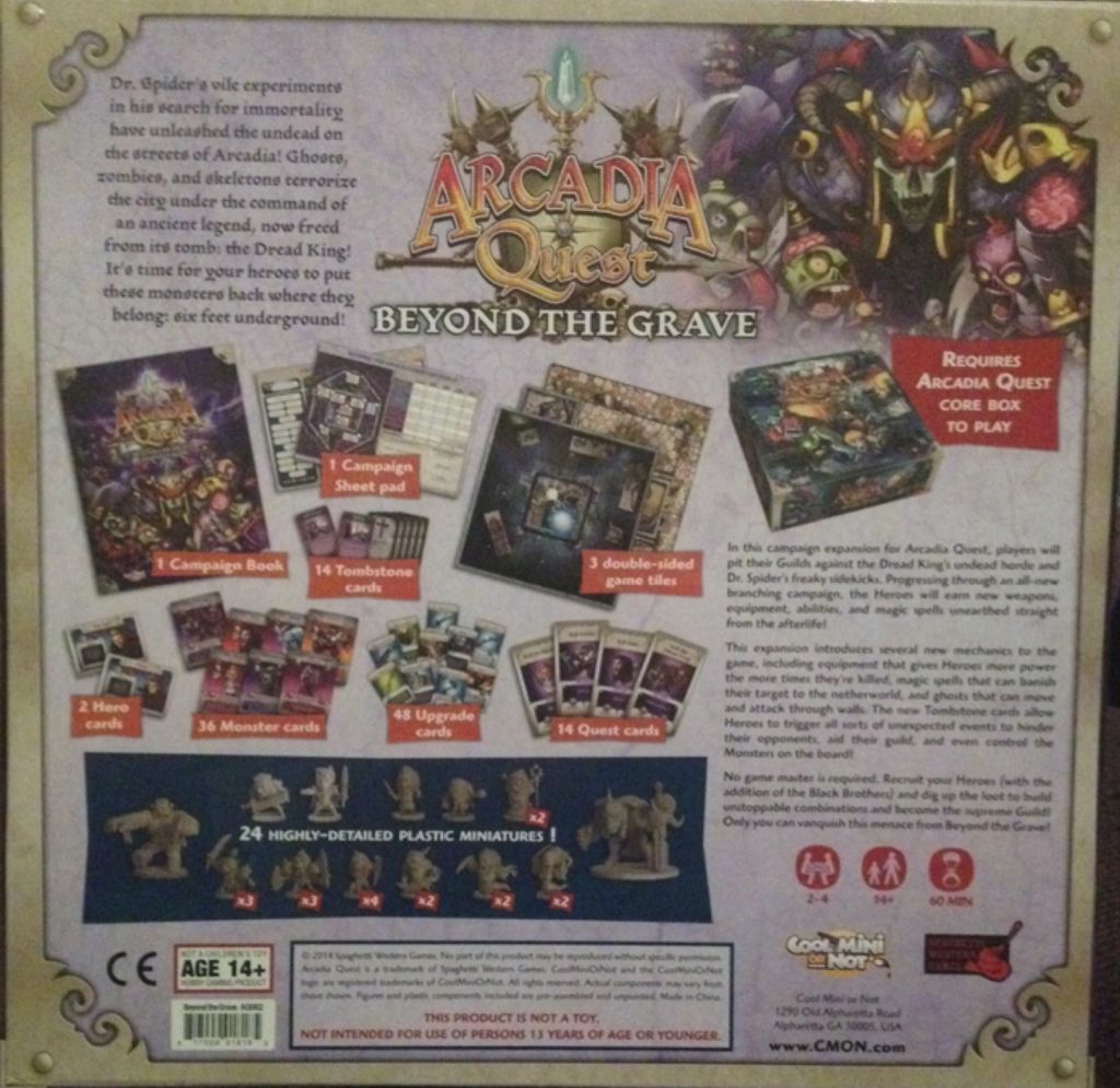 Arcadia Quest: Beyond The Grave  (2-4) board game collectible [Barcode 817009018185] - Main Image 2