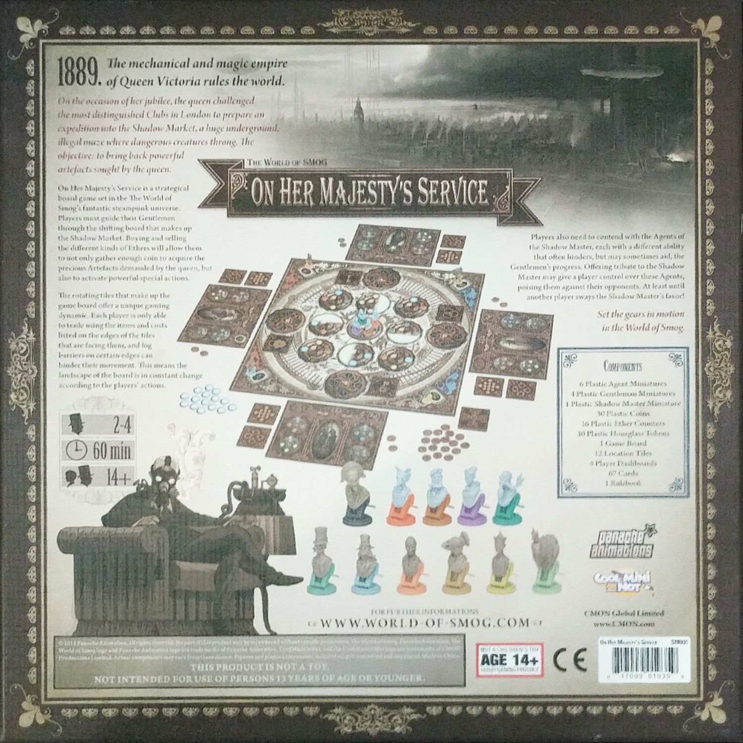 World Of Smog: On Her Majesty’s Service, The  (2-4) board game collectible [Barcode 817009019359] - Main Image 2