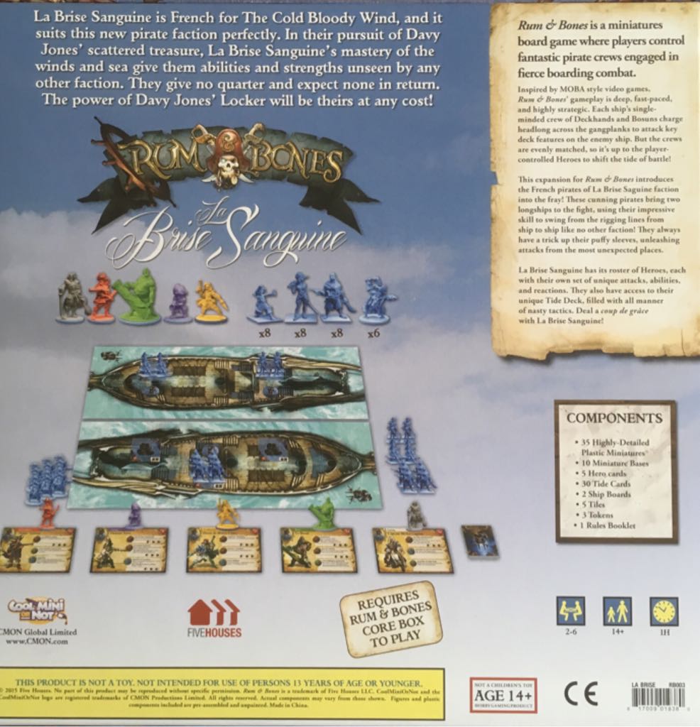 Rum & Bones La Brise Sanguine Faction Expansion   (2 to 6) board game collectible [Barcode 817009019380] - Main Image 2
