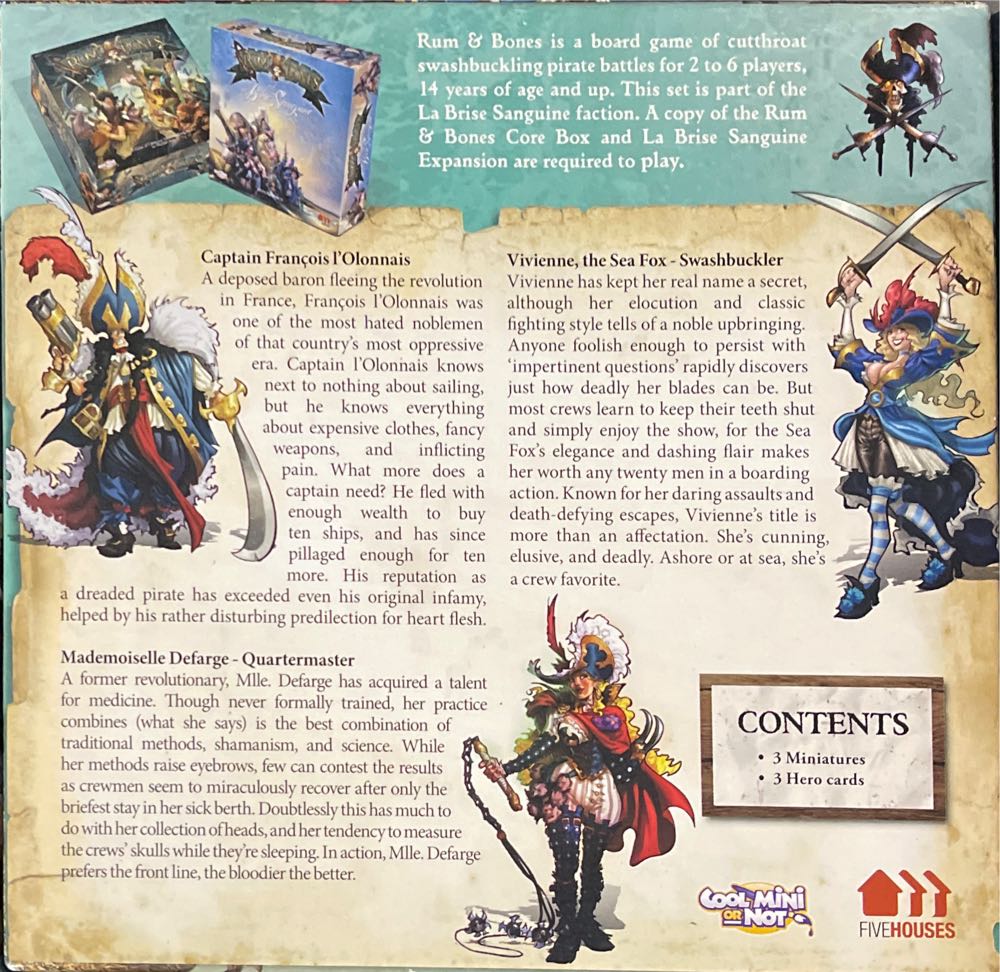 Rum & Bones Bone La Brise Hero Set 1   board game collectible [Barcode 817009019960] - Main Image 3