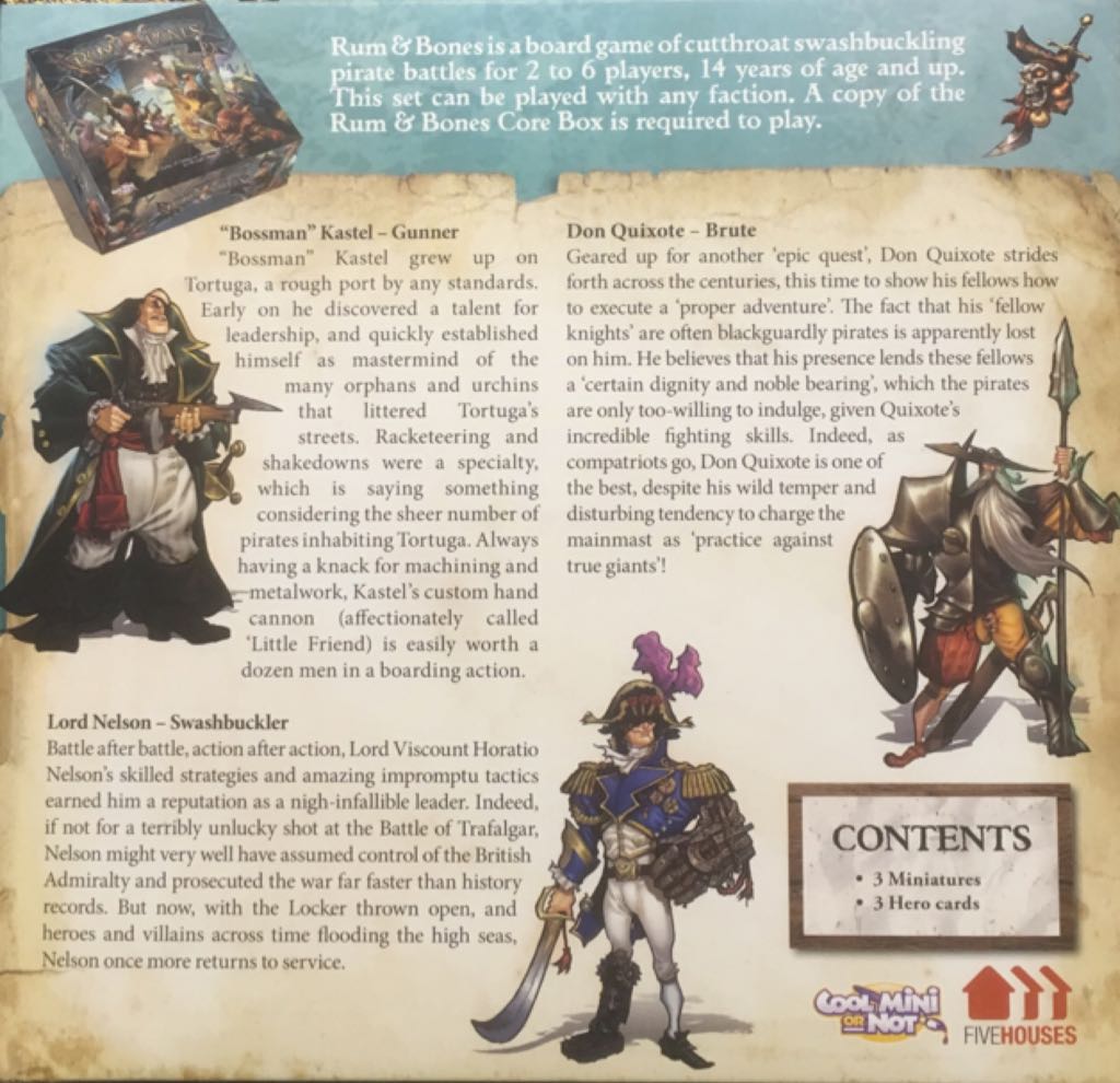 Rum & Bones Mercenaries Heroes Set #2 PAINTED  (2-6) board game collectible [Barcode 817009019984] - Main Image 2