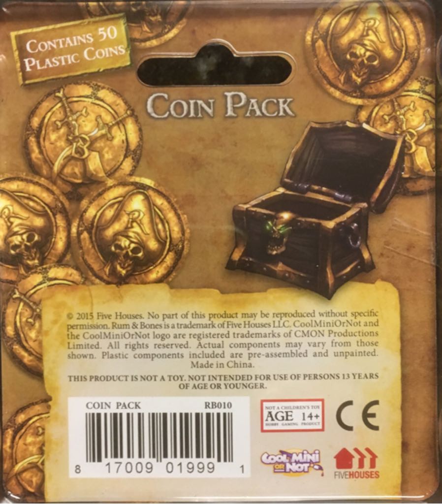 Rum & Bones: Coin Pack  (2-6) board game collectible [Barcode 817009019991] - Main Image 2