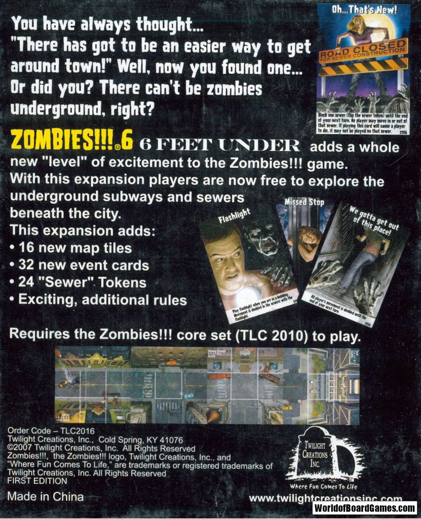 ZOMBIES!!!® 6: Six Feet Under  (2-6) board game collectible [Barcode 823973020161] - Main Image 2