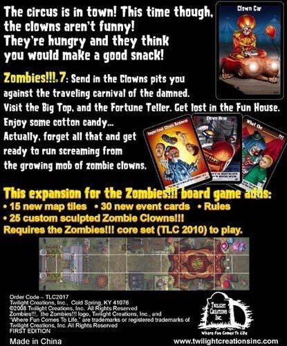 Zombies!!! 7: Send In The Clowns  (2-6) board game collectible [Barcode 823973020178] - Main Image 2
