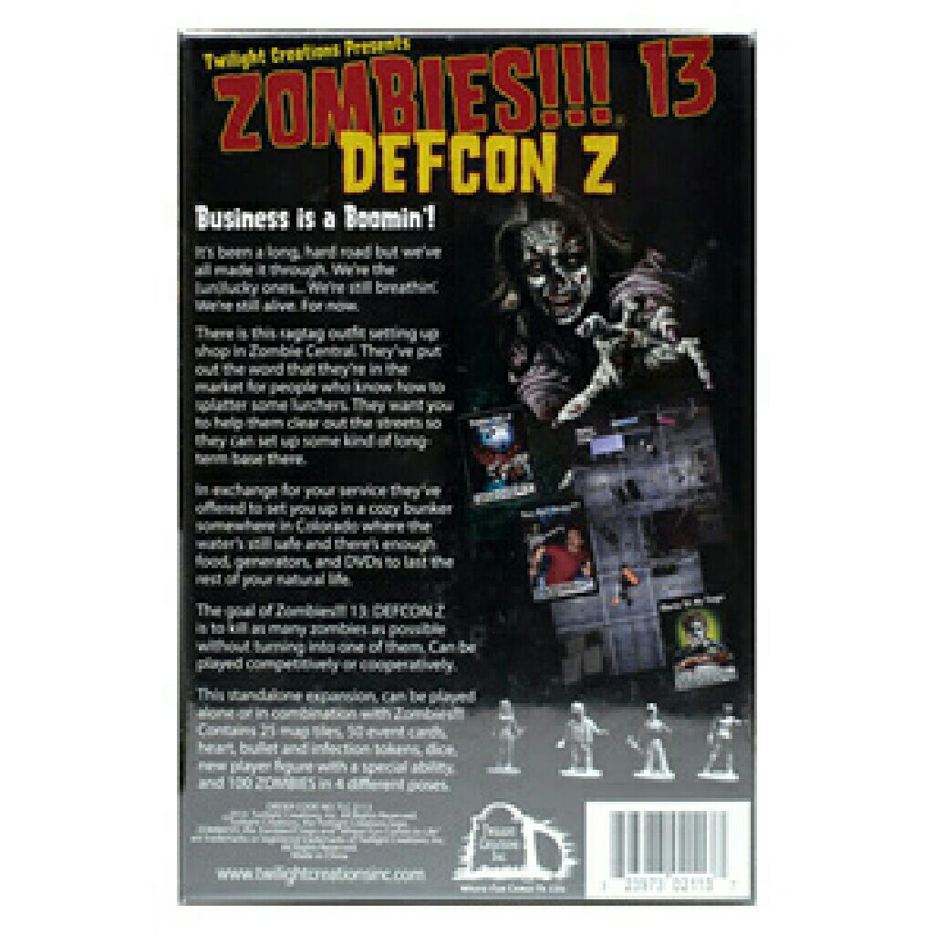 ZOMBIES!!!® 13: Defcon Z  (2-6) board game collectible [Barcode 823973021137] - Main Image 2
