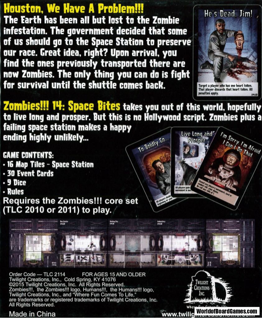 ZOMBIES!!!® 14: Space Bites  (2-6) board game collectible [Barcode 823973021144] - Main Image 2