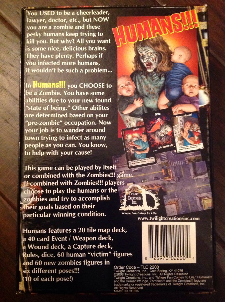 HUMANS!!!  (2-6) board game collectible [Barcode 823973022004] - Main Image 2