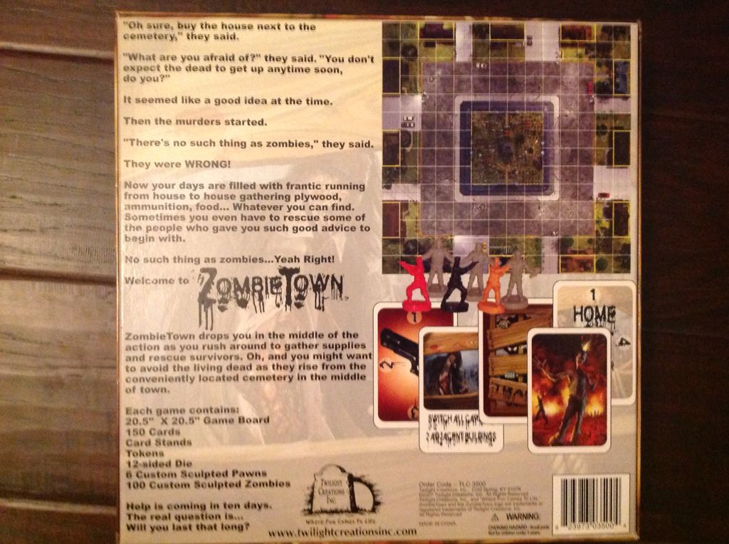 ZombieTown  (3-6) board game collectible [Barcode 823973035004] - Main Image 2