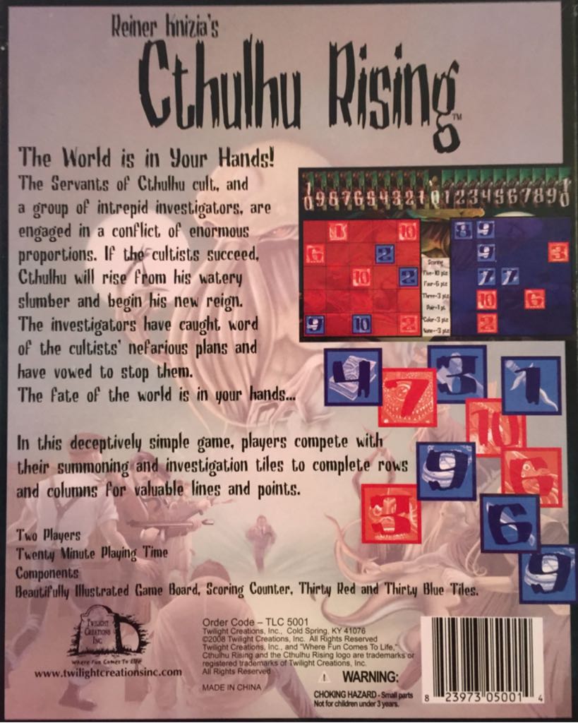 Cthulhu Rising  (2) board game collectible [Barcode 823973050014] - Main Image 2
