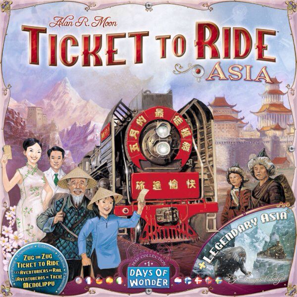 Ticket To Ride: Map 1- Asia + Legendary Asia  (2-6) board game collectible [Barcode 824968117736] - Main Image 1
