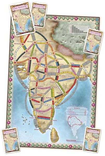 Ticket To Ride: India + Switzerland  (2-4) board game collectible [Barcode 824968117743] - Main Image 3