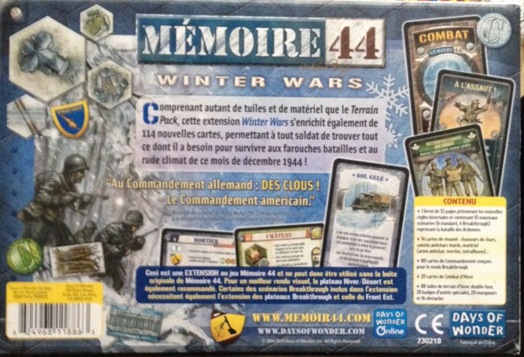 Mémoire 44 : Winter wars  board game collectible [Barcode 824968118863] - Main Image 2