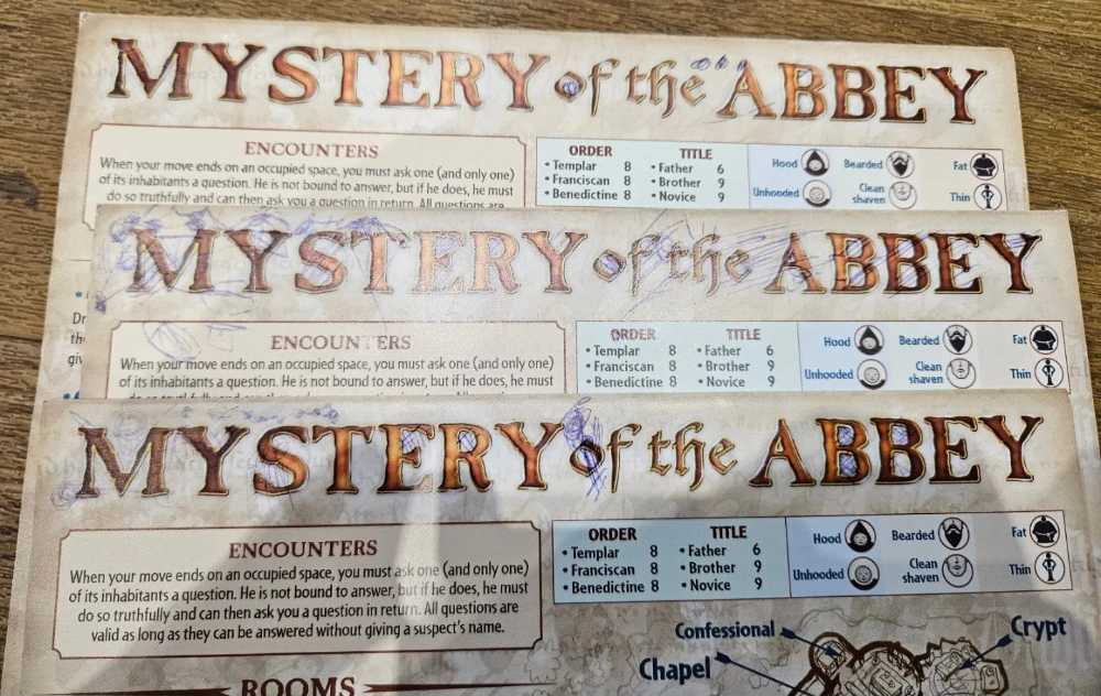 Mystery Of The Abbey  (3-6) board game collectible [Barcode 824968713914] - Main Image 4
