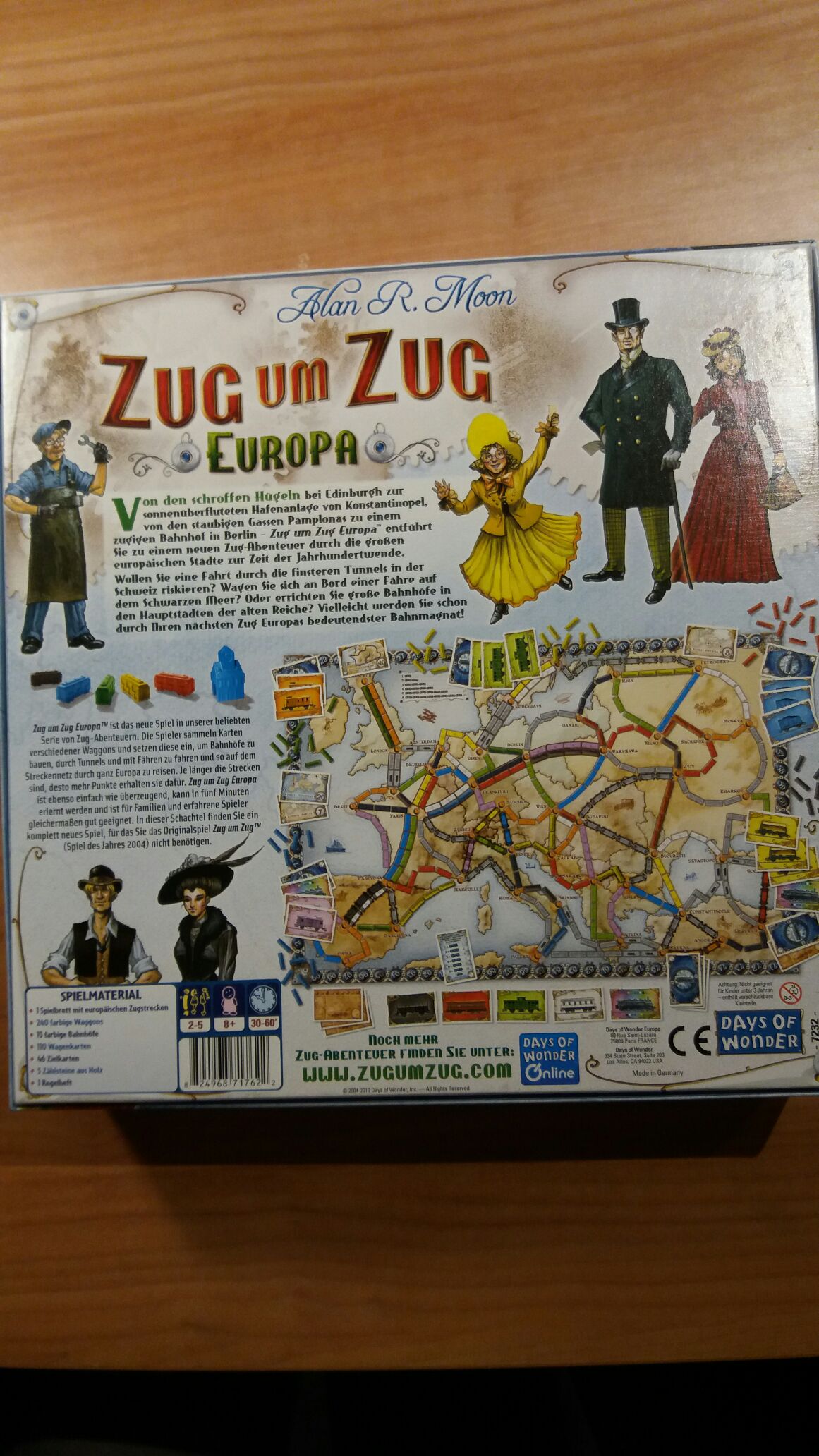 Zug um Zug Europe  (2-5) board game collectible [Barcode 824968717622] - Main Image 2