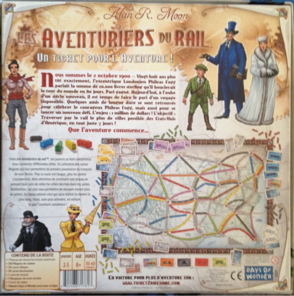 Aventuriers du Rail (Les)  (2-5) board game collectible [Barcode 824968717813] - Main Image 2