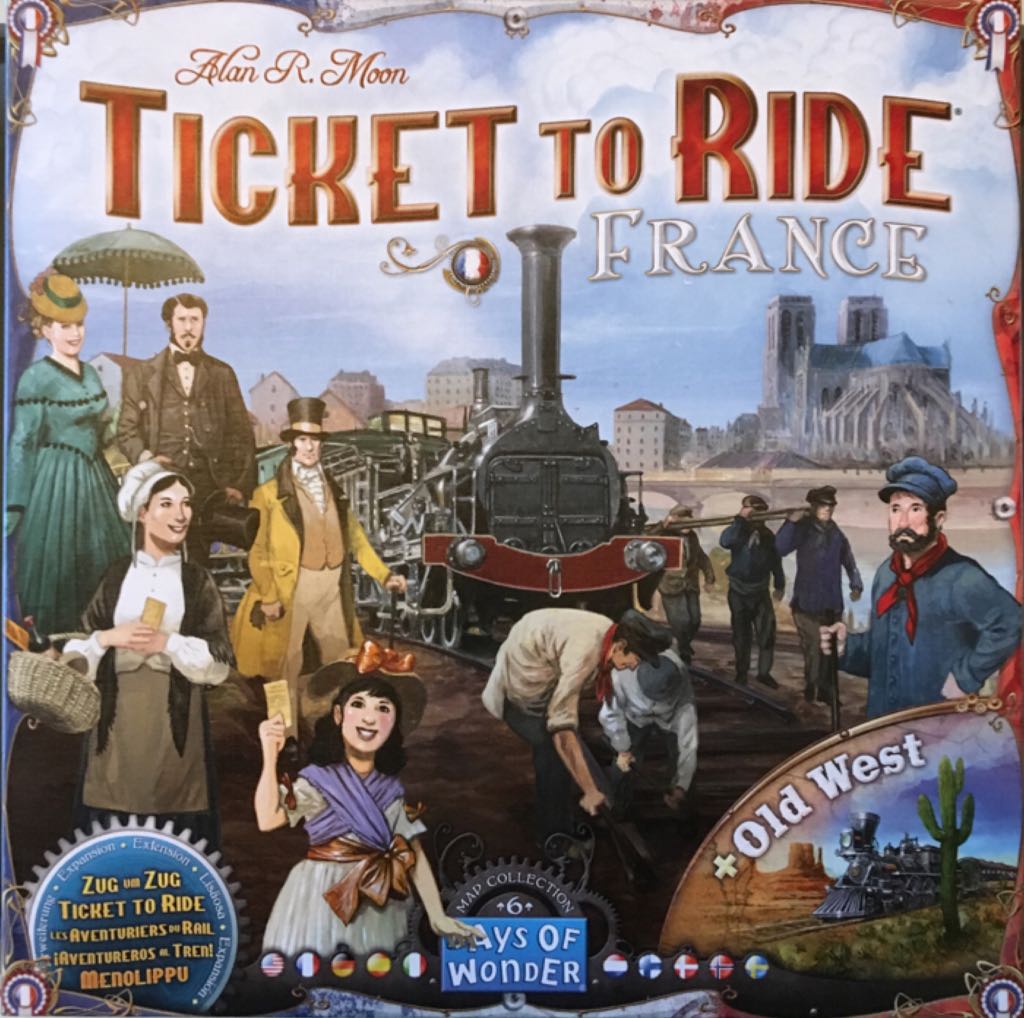 Ticket to Ride: Map 6- France + Old West  (2-6) board game collectible [Barcode 824968721285] - Main Image 1