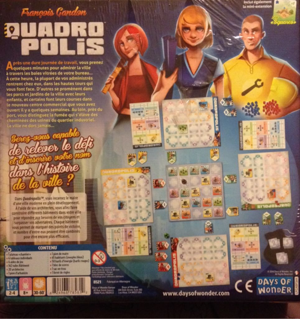 Quadropolis  (2-4) board game collectible [Barcode 824968785812] - Main Image 2