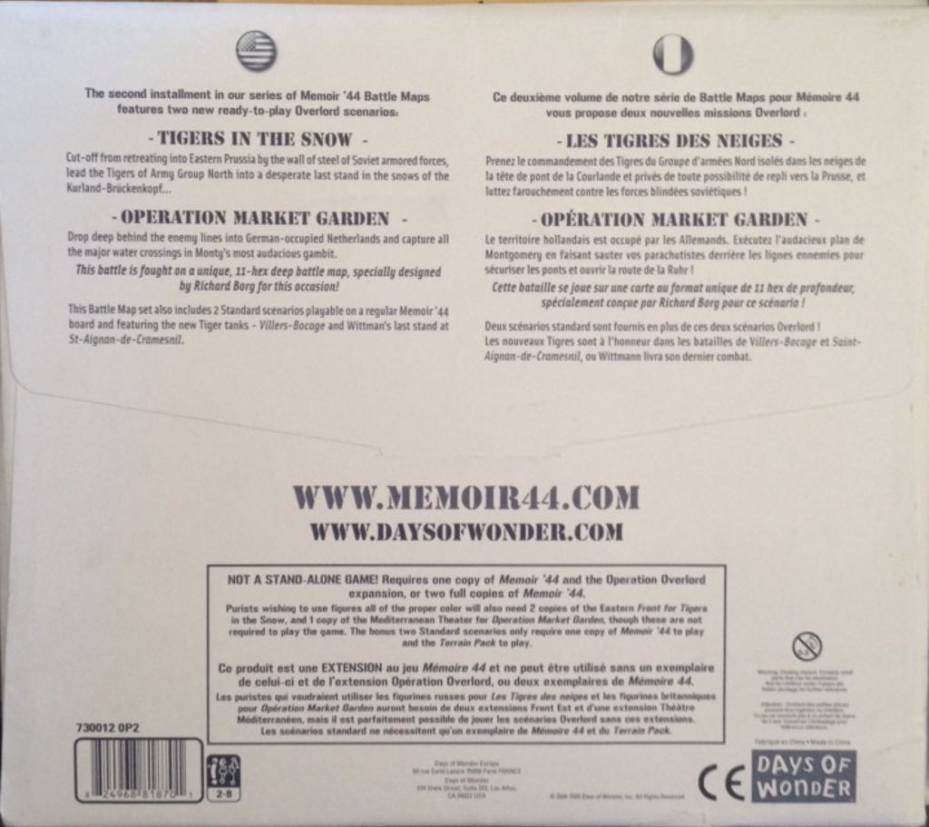 Memoir 44 - The battle map series - Vol. 2 : Tigers In The Snow  board game collectible [Barcode 824968818701] - Main Image 2