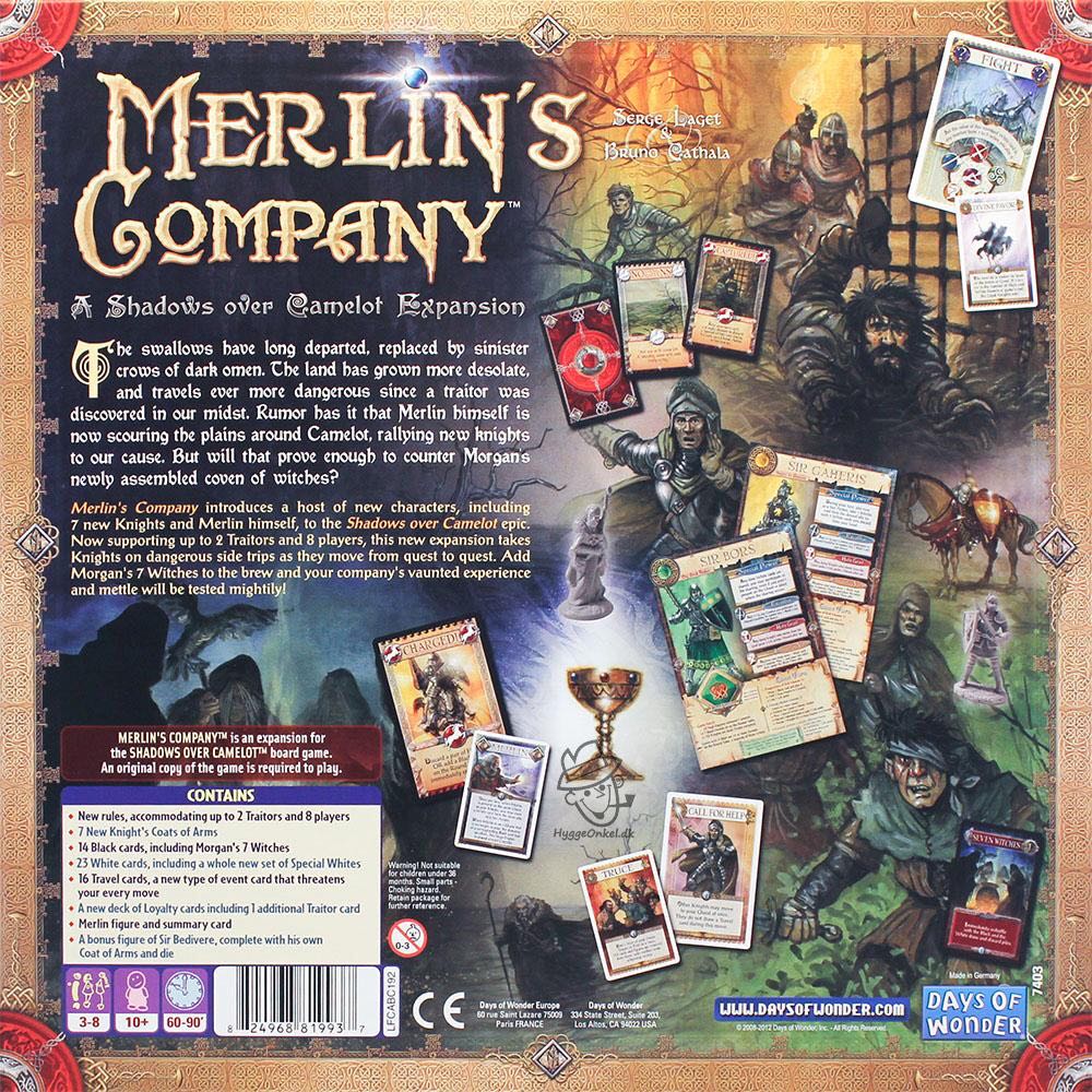 Shadows Over Camelot: Merlin’s Company Expansion  (3 to 8) board game collectible [Barcode 824968819937] - Main Image 2