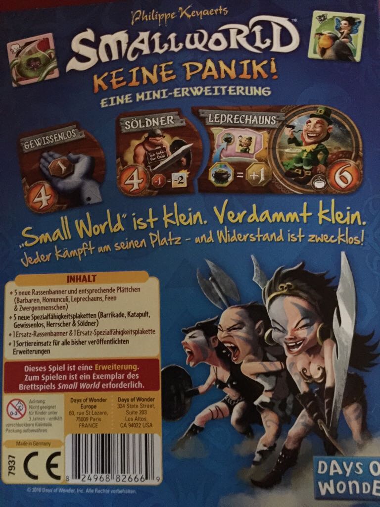 Small World Keine Panik   board game collectible [Barcode 824968826669] - Main Image 2