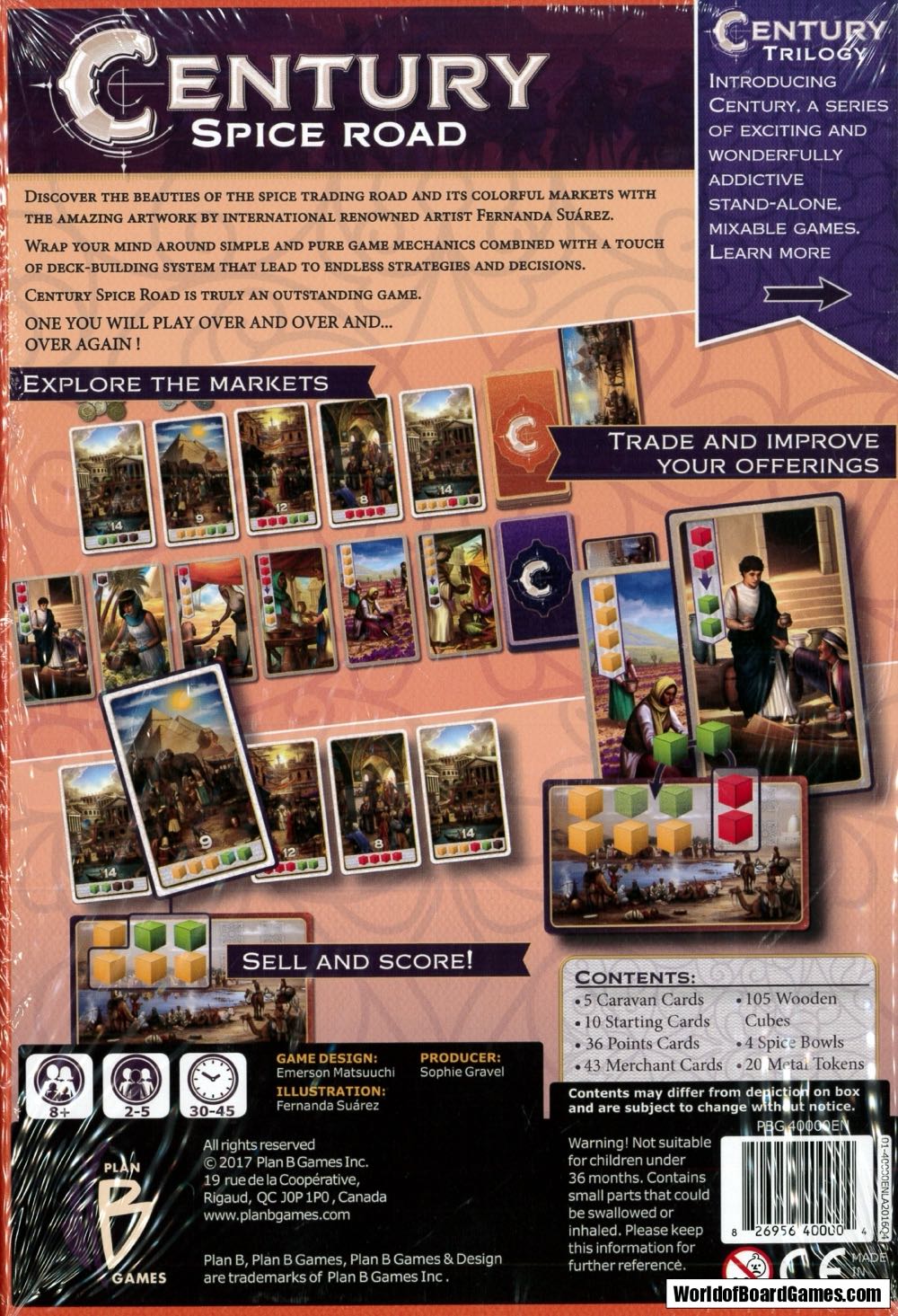 Century Spice Road  (2-5) board game collectible [Barcode 826956401001] - Main Image 3