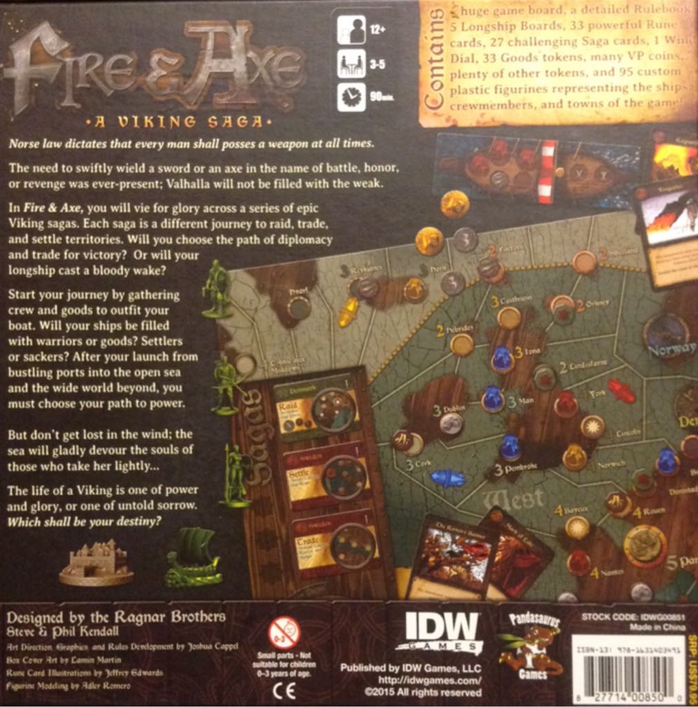 Fire & Axe: A Viking Saga  (3-5) board game collectible [Barcode 827714008500] - Main Image 2