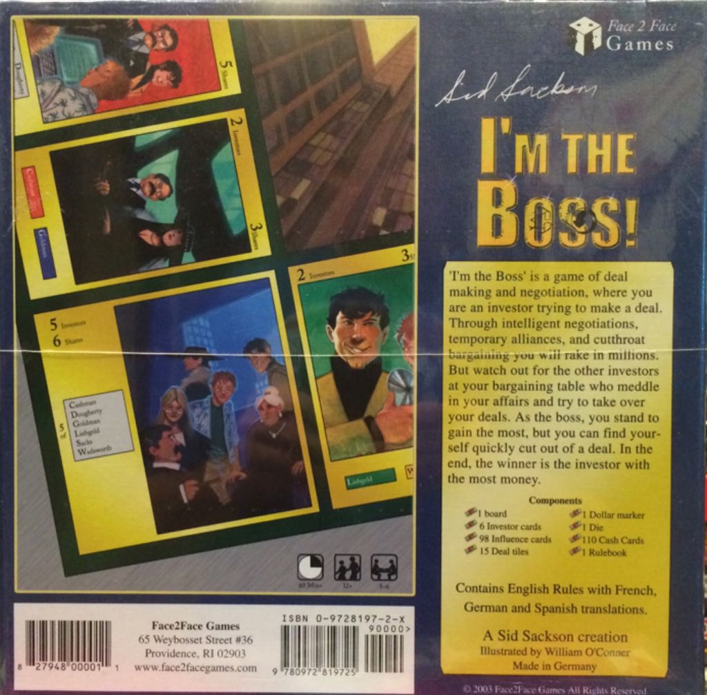 I’m The Boss!  (3-6) board game collectible [Barcode 827948000011] - Main Image 2
