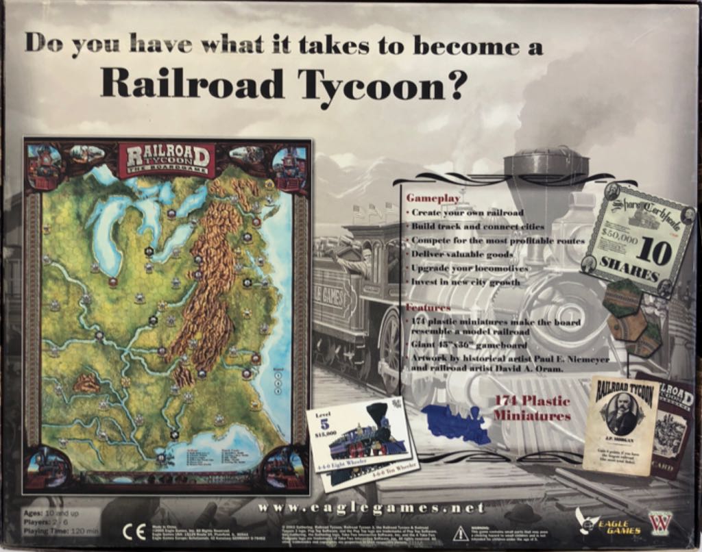 Railroad Tycoon  (2-6) board game collectible [Barcode 831112000707] - Main Image 2