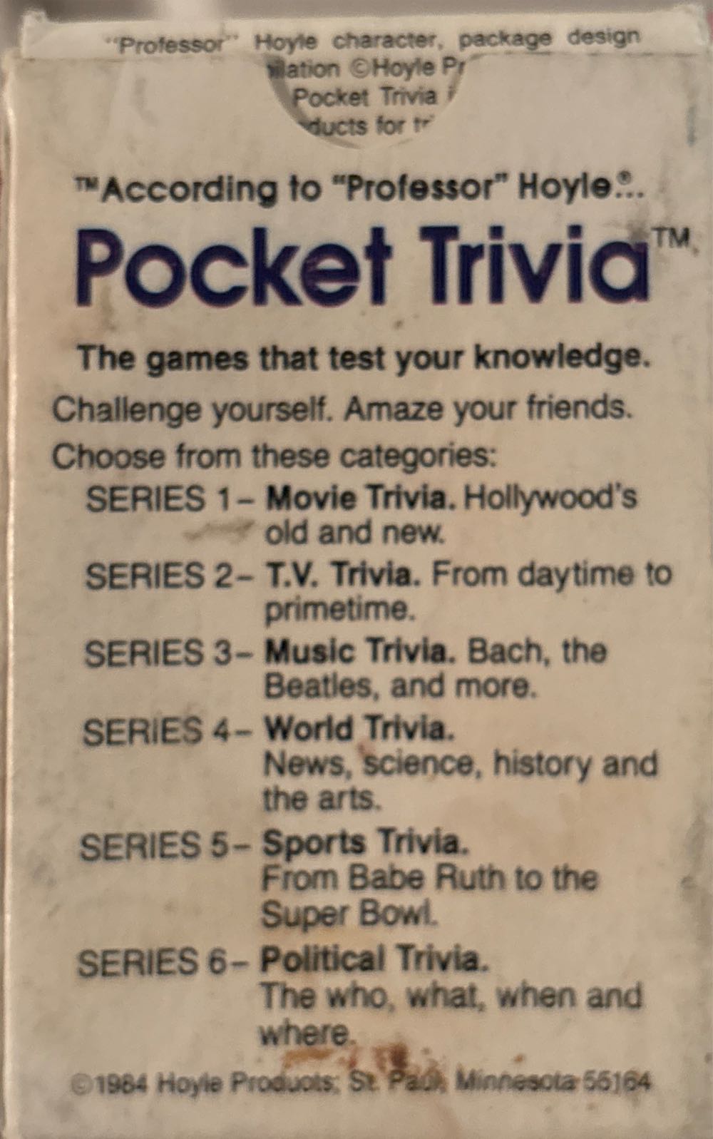 Television Trivia Game  board game collectible [Barcode 831265000036] - Main Image 2