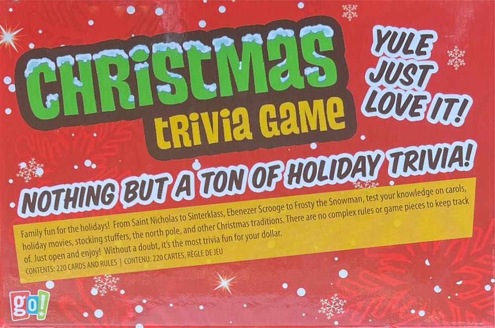 Christmas Trivia Game  (2+) board game collectible [Barcode 831265000050] - Main Image 2