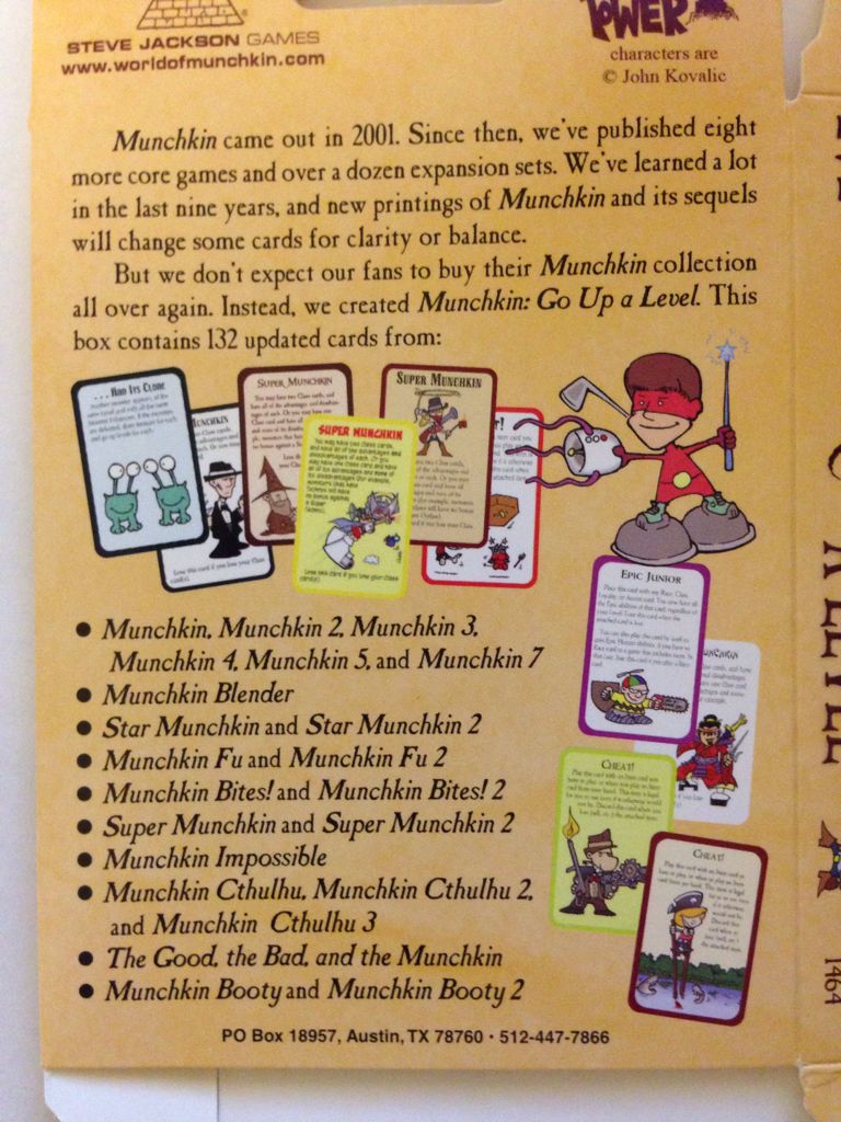 Munchkin: Go Up a Level  (3-6) board game collectible [Barcode 837654320013] - Main Image 2