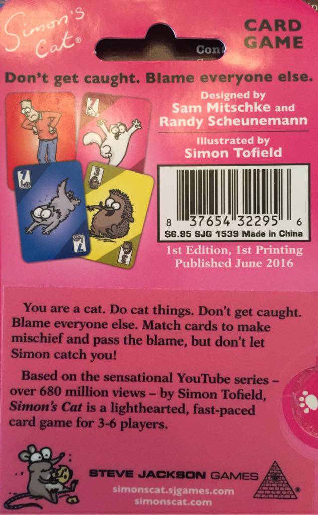 Simon’s Cat Card Game  (3-6) board game collectible [Barcode 837654322956] - Main Image 2
