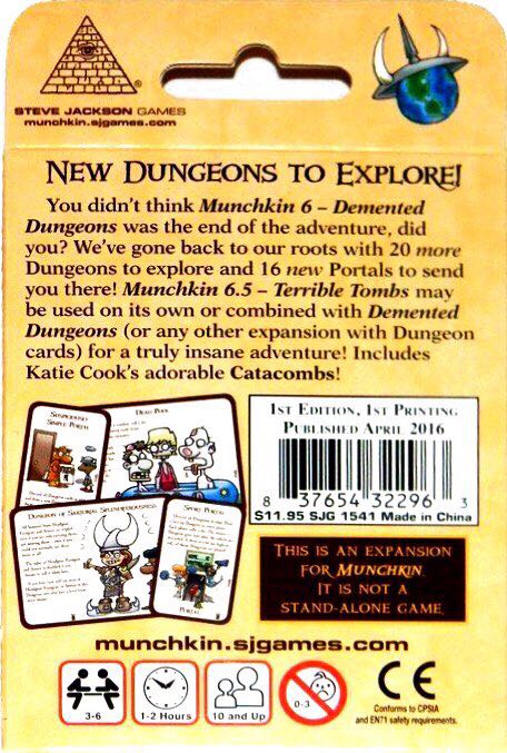 Munchkin 6.5: Terrible Tombs  (3-6) board game collectible [Barcode 837654322963] - Main Image 2