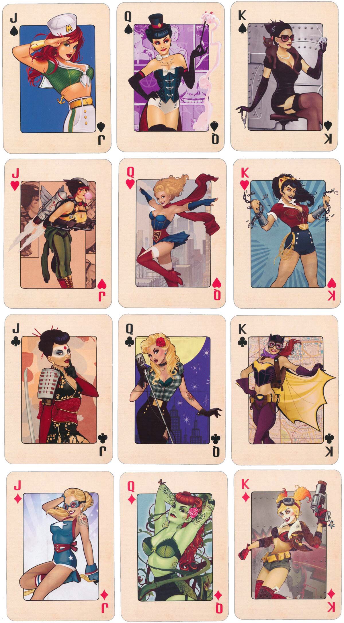 DC Comics Bombshells Playing Cards  board game collectible [Barcode 840391104686] - Main Image 3