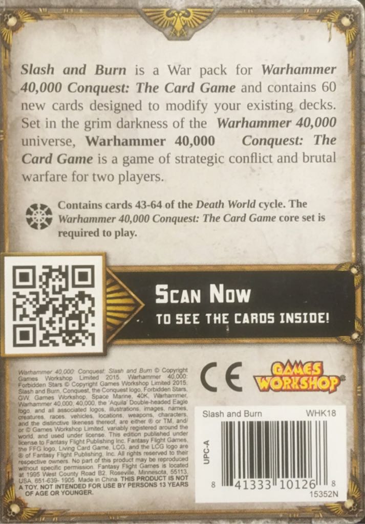 Warhammer 40K: Conquest - Slash and Burn  (2) board game collectible [Barcode 841333101268] - Main Image 2
