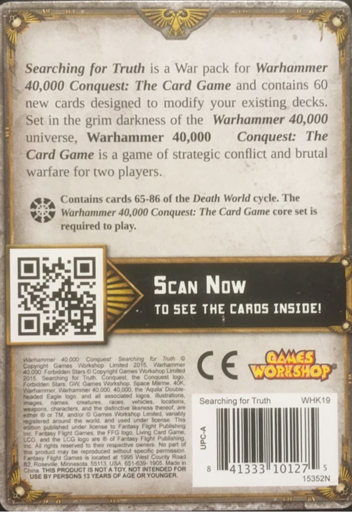 Warhammer 40K: Conquest - Searching For Truth  (2) board game collectible [Barcode 841333101275] - Main Image 2
