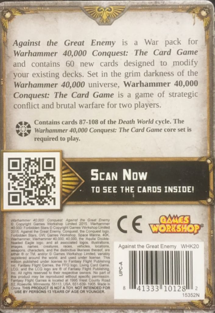 Warhammer 40K: Conquest - Against the Great Enemy  (2) board game collectible [Barcode 841333101282] - Main Image 2