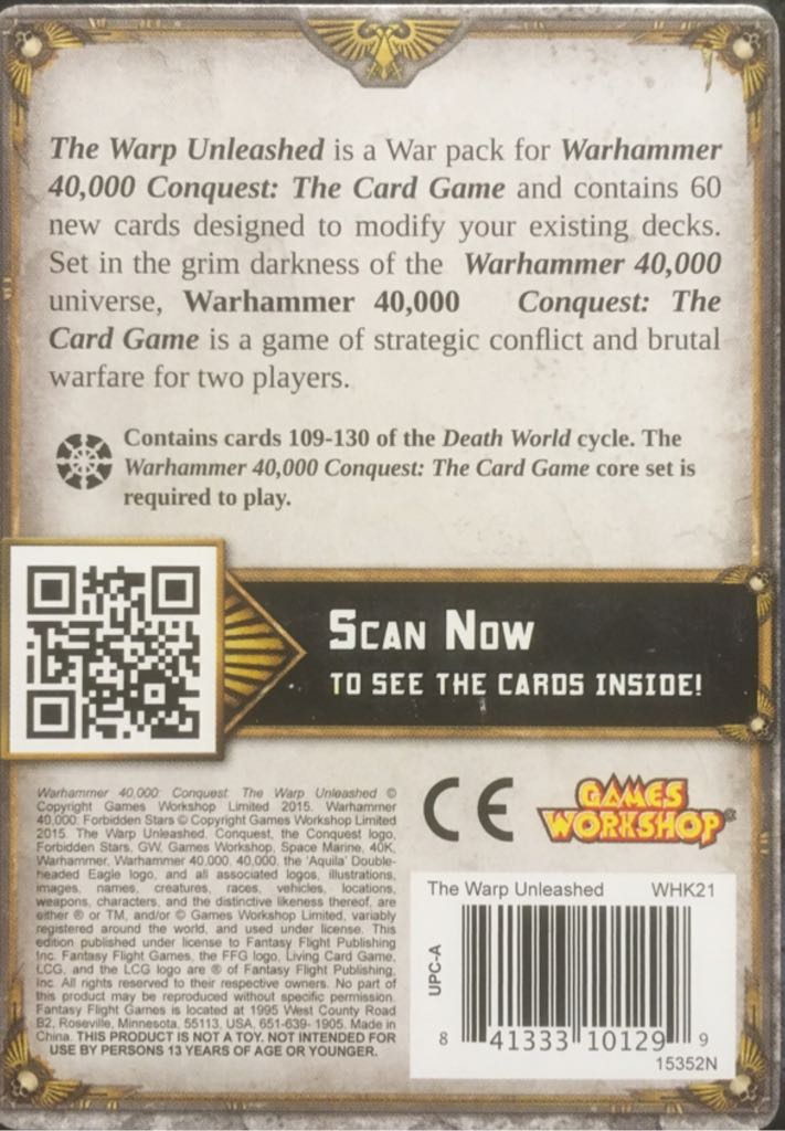 Warhammer 40K: Conquest - The Warp Unleashed  (2) board game collectible [Barcode 841333101299] - Main Image 2