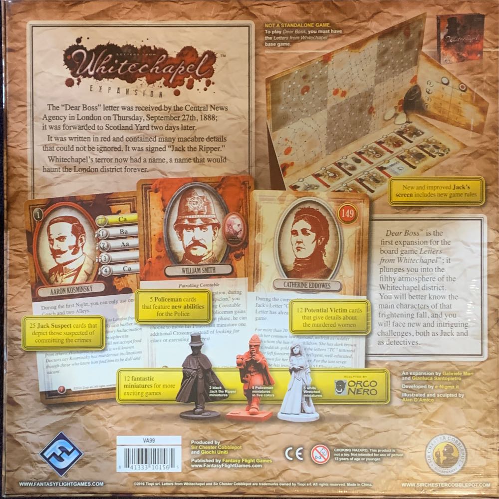 Letters From Whitechapel: Expansion  board game collectible [Barcode 841333101565] - Main Image 2