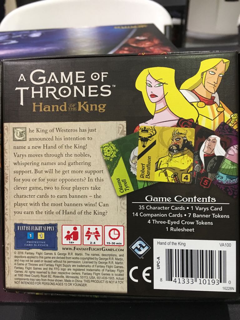 A Game Of Thrones: Hand Of The King  (2 to 4) board game collectible [Barcode 841333101930] - Main Image 2