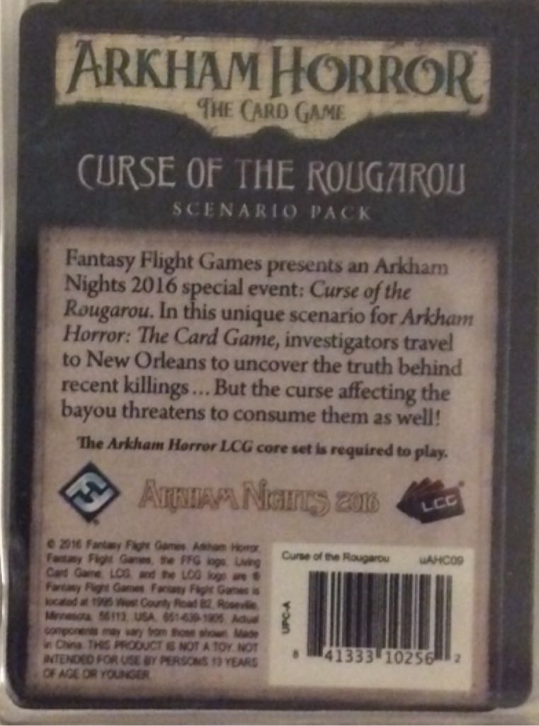 Arkham Horror: The Card Game - Curse Of The Rougarou  (1-2) board game collectible [Barcode 841333102562] - Main Image 2