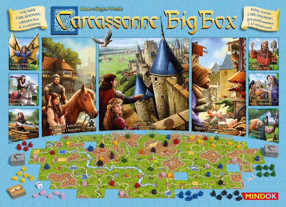 Carcassonne: Big Box 2017  (2 to 6) board game collectible [Barcode 841333104344] - Main Image 1